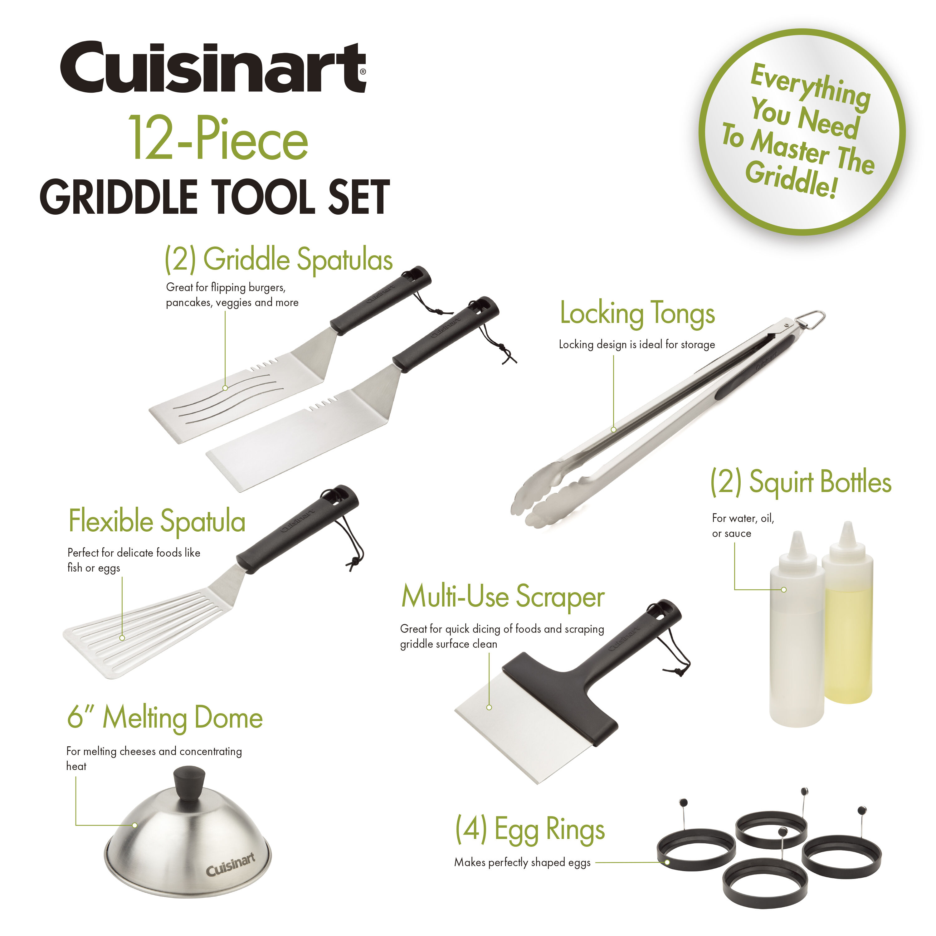 Cuisinart 12 Piece Griddle Tool Set - Image 2