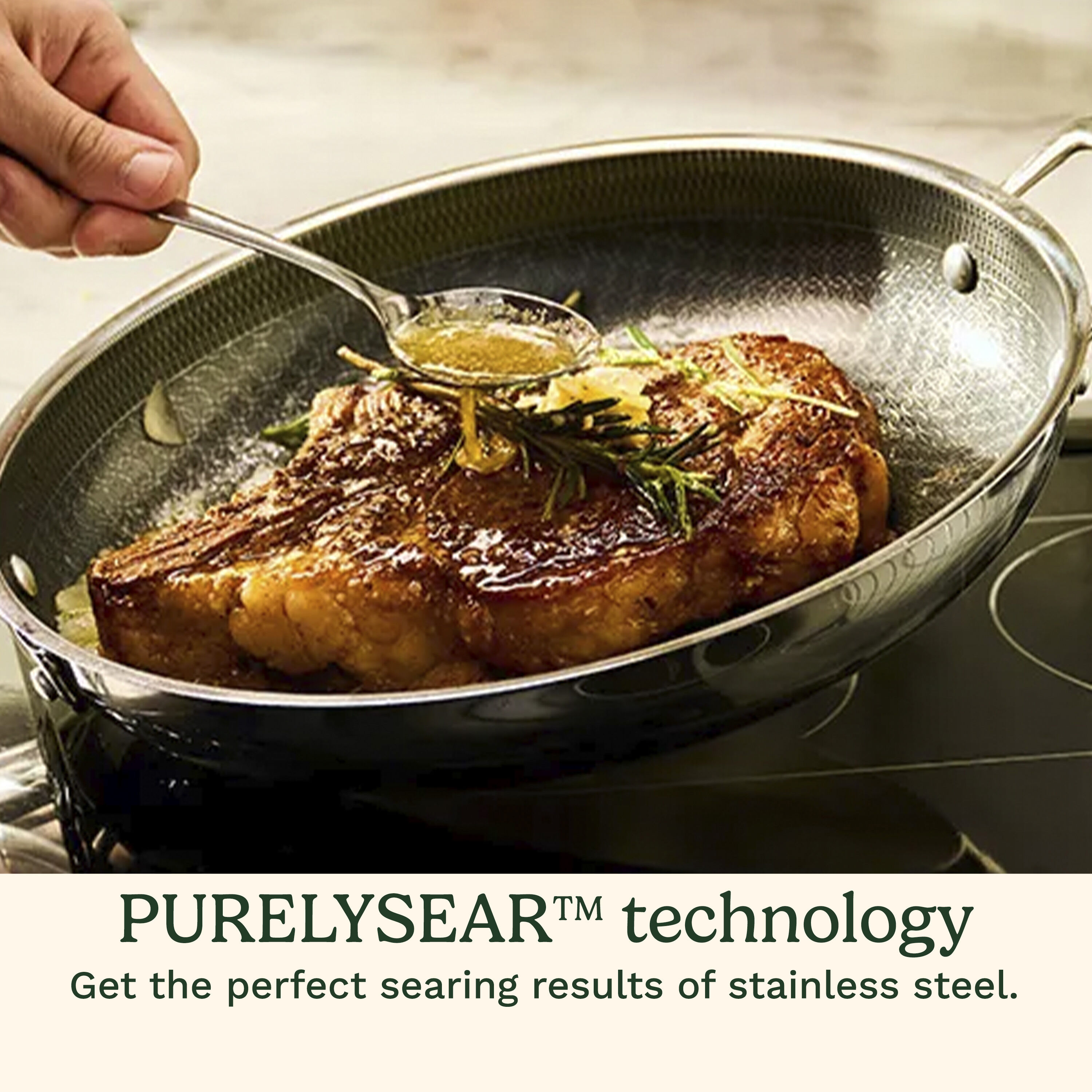 6-Piece FusionPlus Nonstick Stainless Skillet Set - Image 4