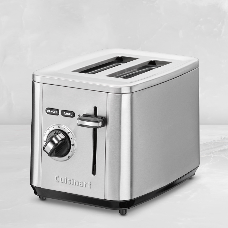 2-Slice Stainless Steel Toaster — Butter - Image 2