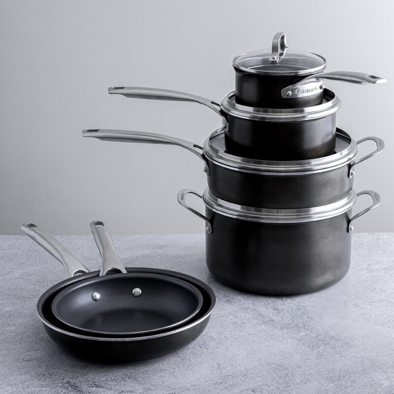 10-Piece Green Gourmet Pro Aluminum Cookware Set