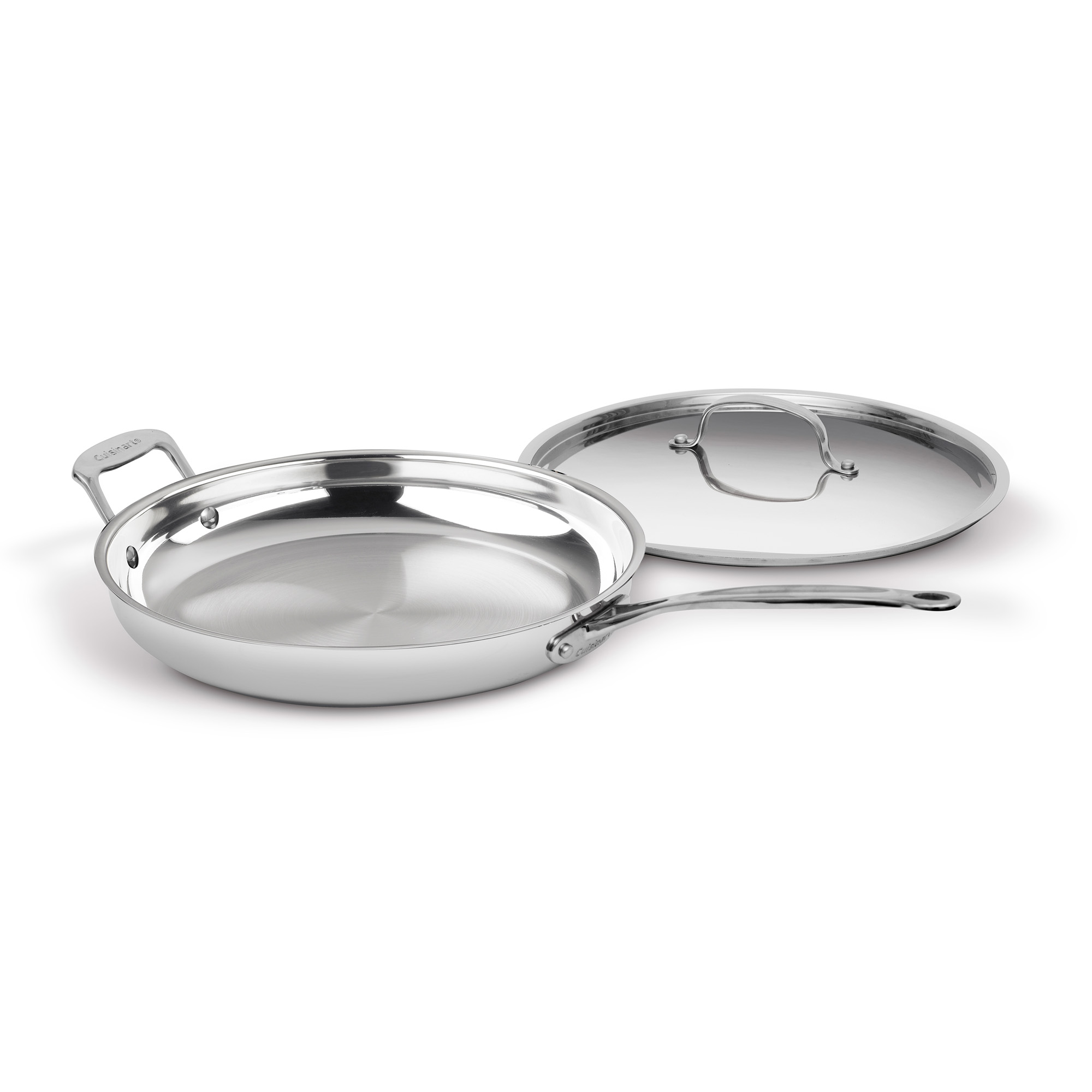12-Inch Stainless Steel Skillet with Helper Handle - Image 2