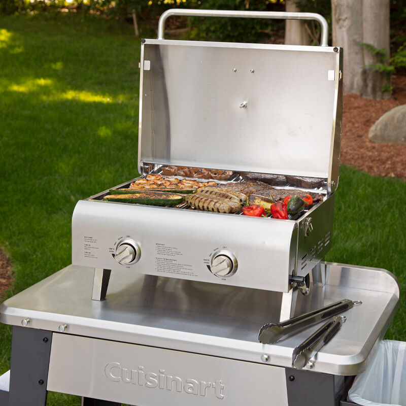 Chef's Style Stainless 2-Burner Gas Tabletop Grill — Set
