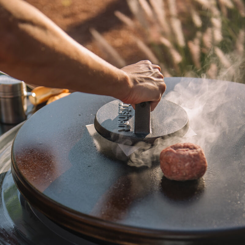6.5" Cast Iron Smashed Burger Press — Lock