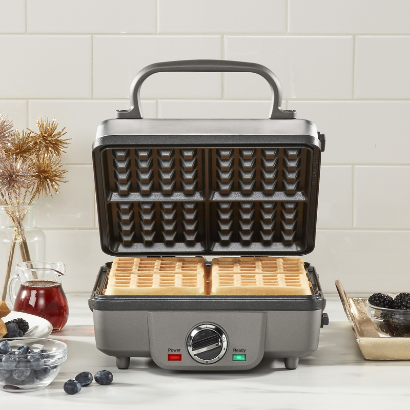 Belgian Waffle Maker with Pancake Plate - Image 3