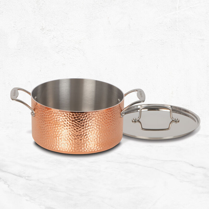 8-Piece Copper Hand Hammered Stainless Steel Cookware Set - Image 2