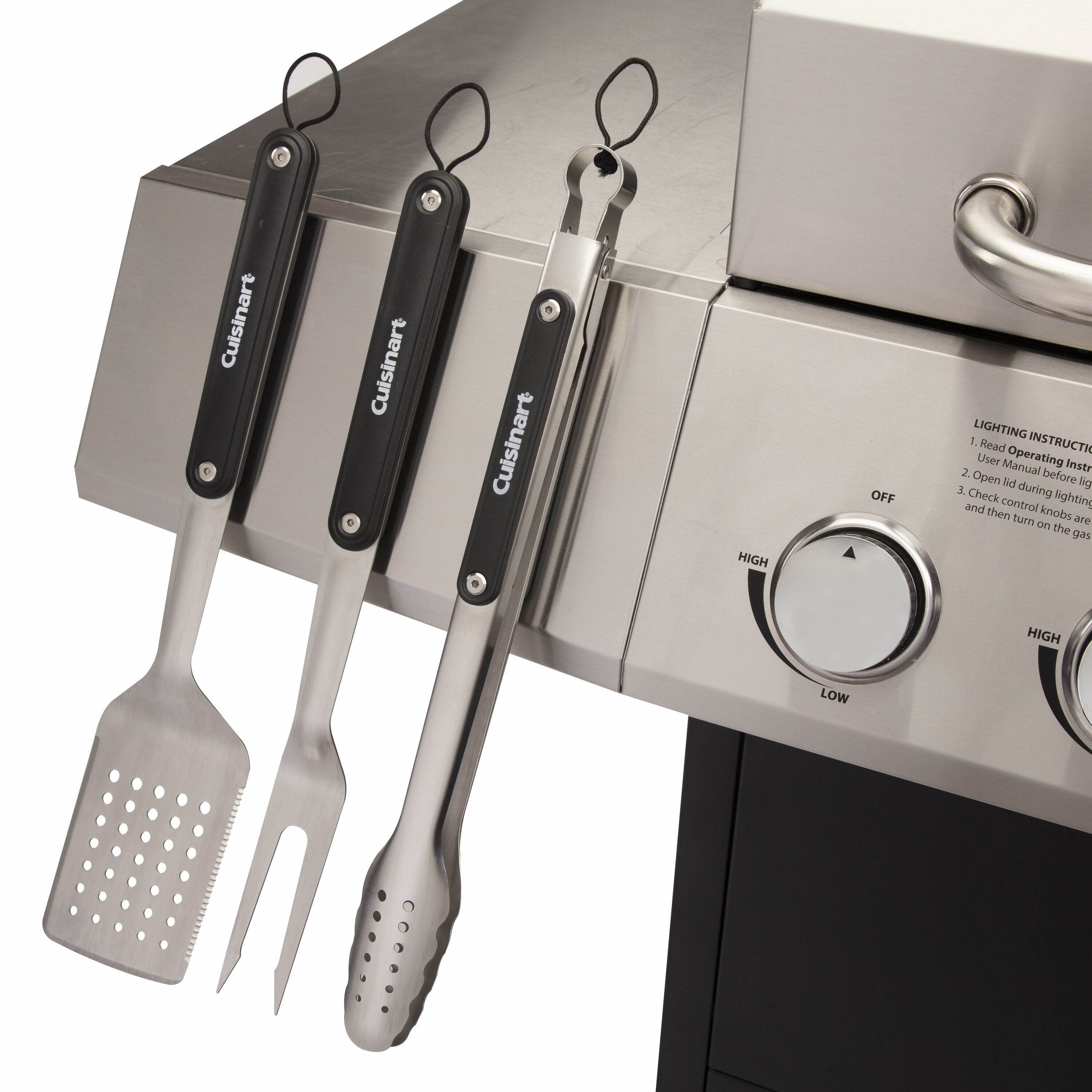 Cuisinart 3 Piece Magnetic Grill Tool Set - Image 3