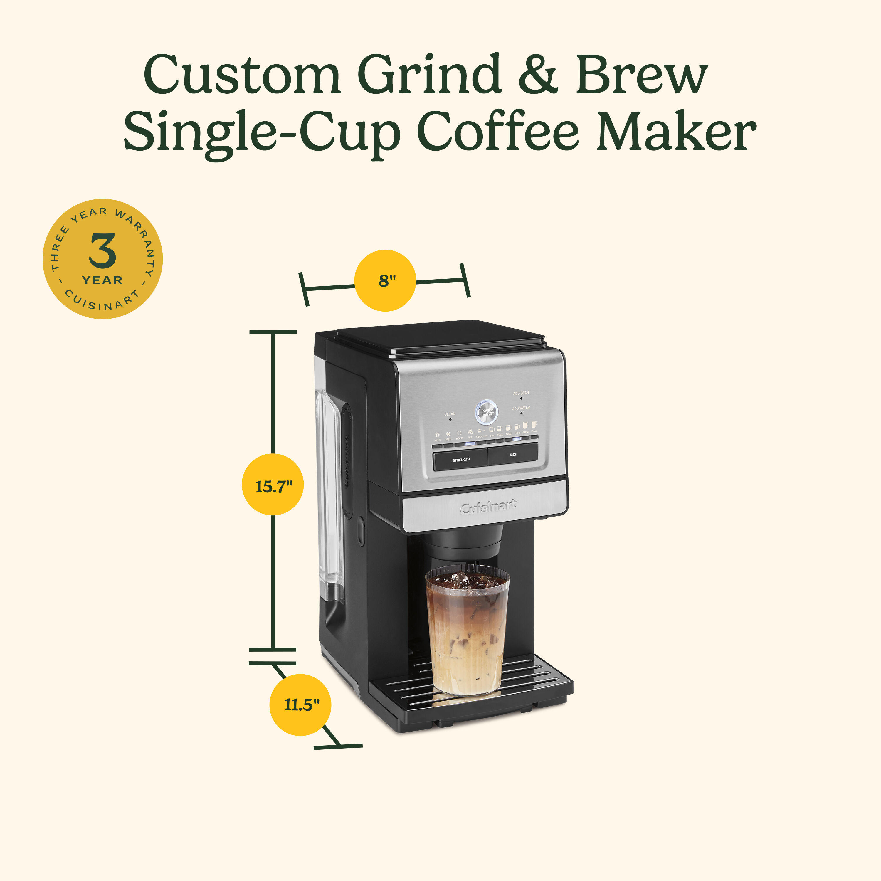 Custom Grind & Brew Single-Cup Coffee Maker - Image 7