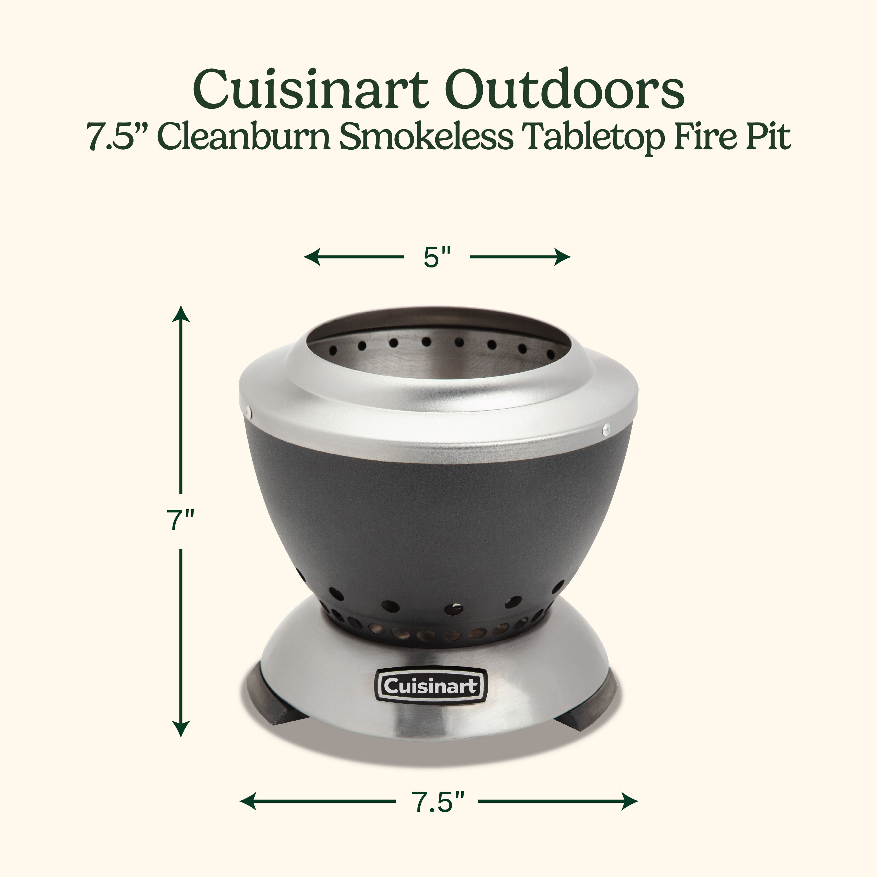 Cuisinart 7.5” Cleanburn Smokeless Table Top Fire Pit - Image 2