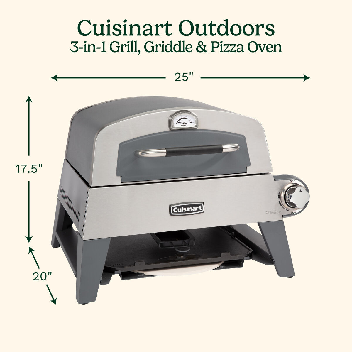 Cuisinart 3-in-1 Grill, Griddle, and Pizza Oven — Can - Image 2