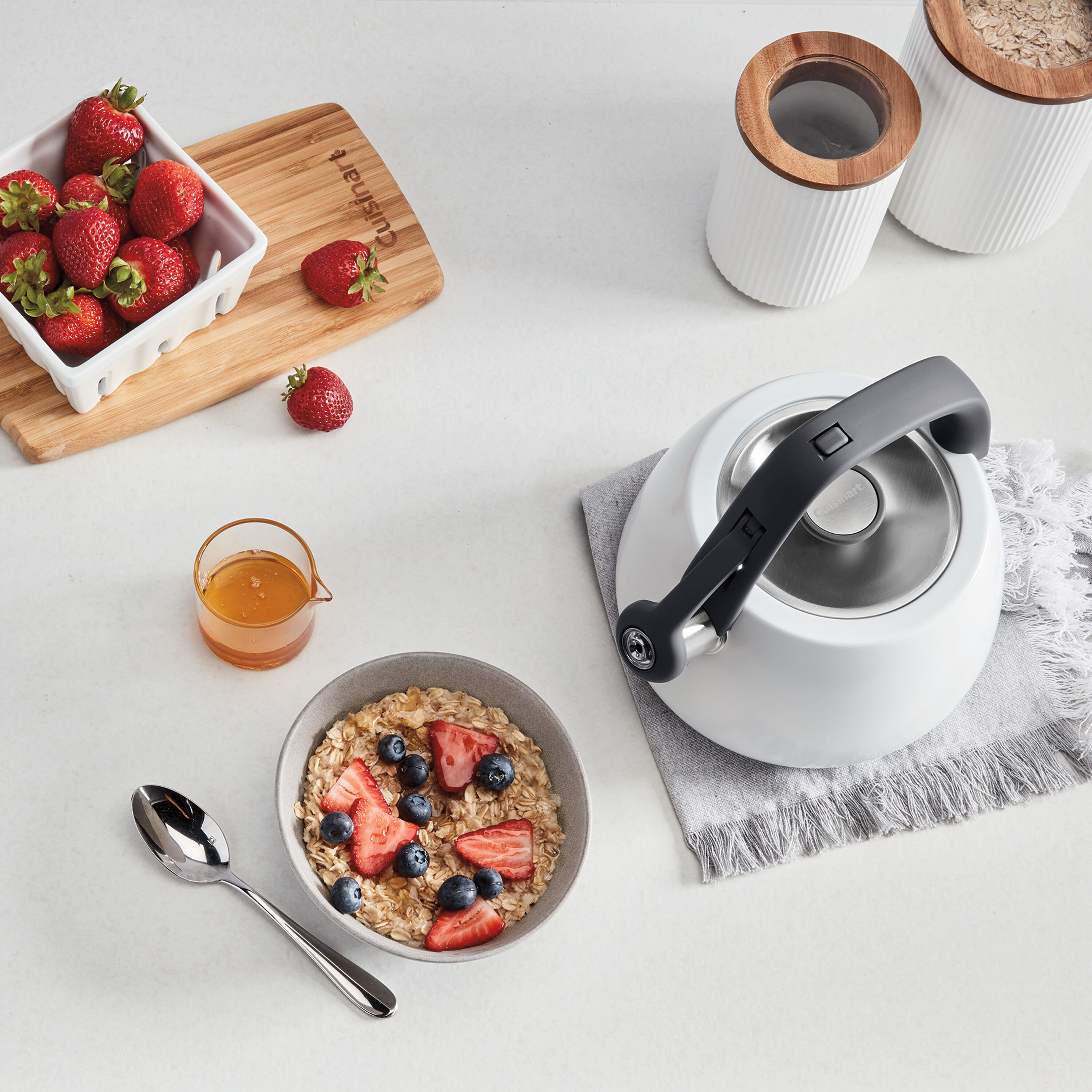 Cuisinart 2 Qt. Matte White Stainless Steel Tea Kettle - Image 3