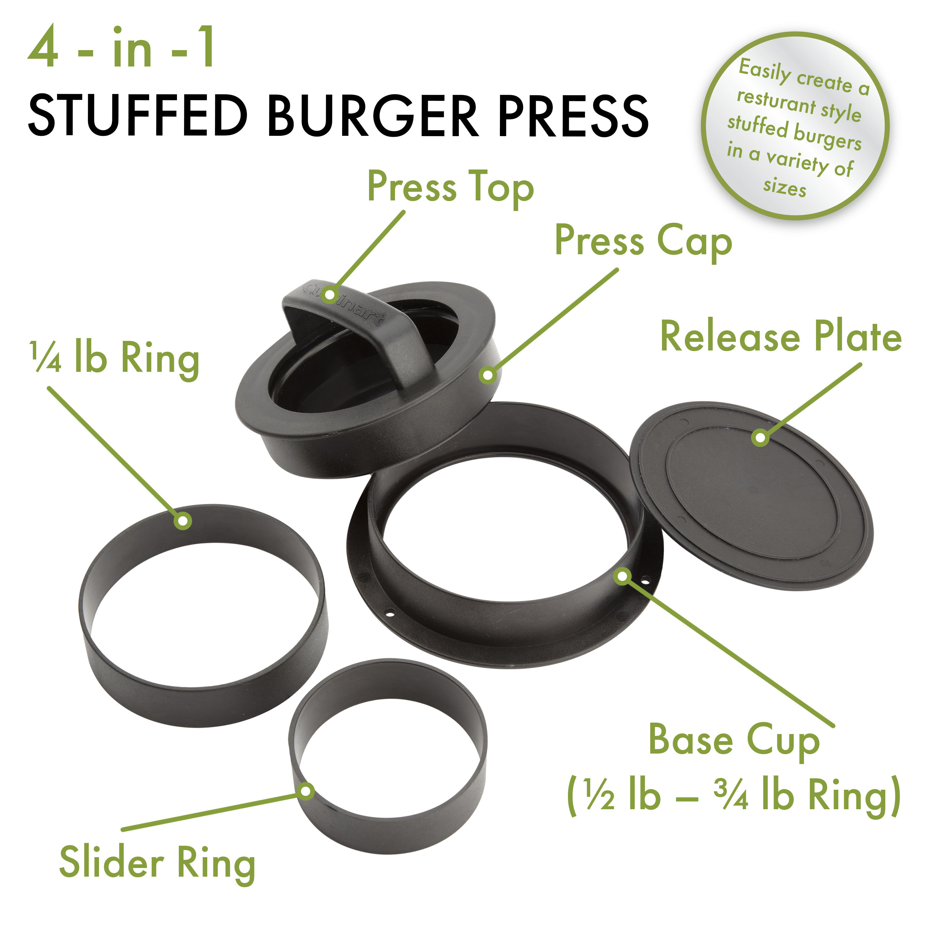 Cuisinart 4-in-1 Stuffed Burger Press — Catalog Product - Image 2