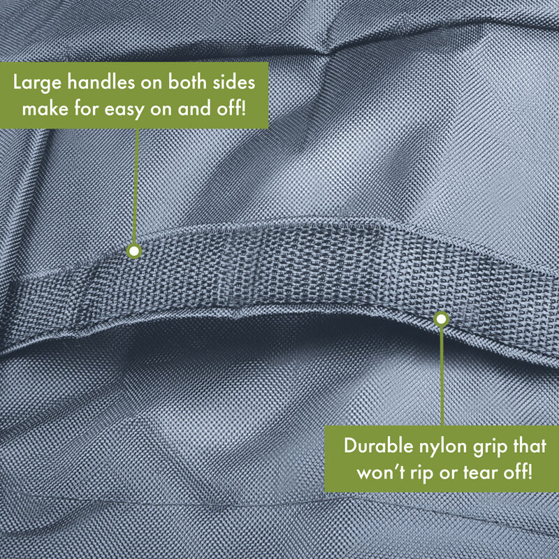 Heavy-Duty Grey BBQ Cover 60" x 24" x 46" — Lock - Image 5