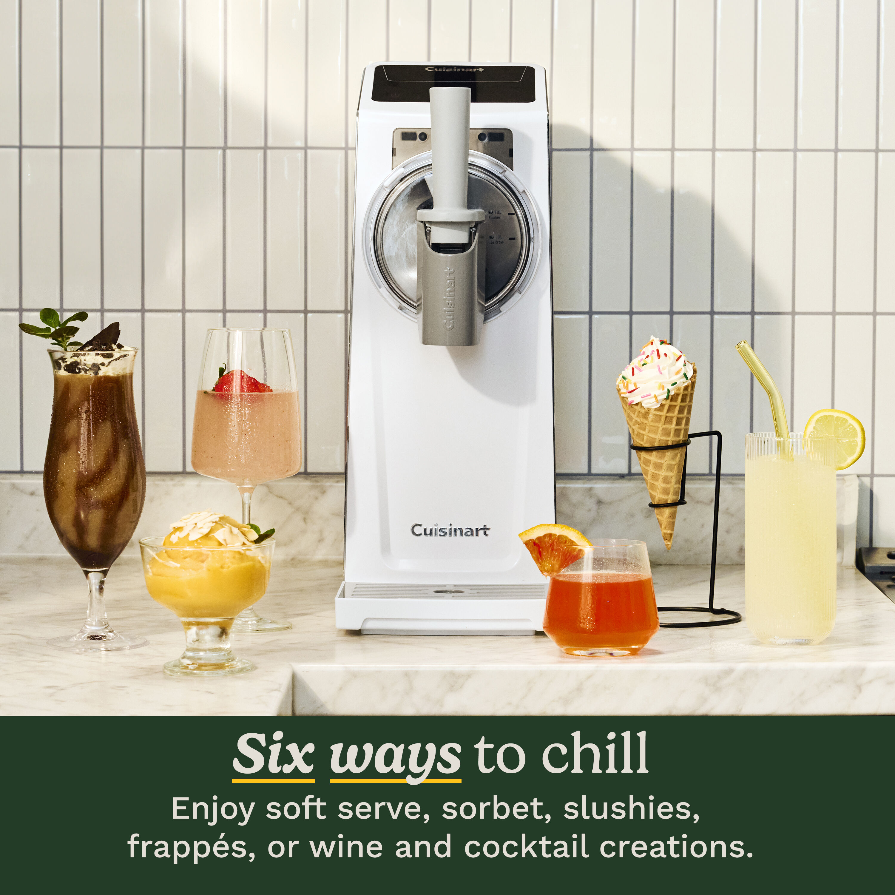 Cuisinart 6-in-1 Slushy & Soft-Serve Maker — Cream - Image 2