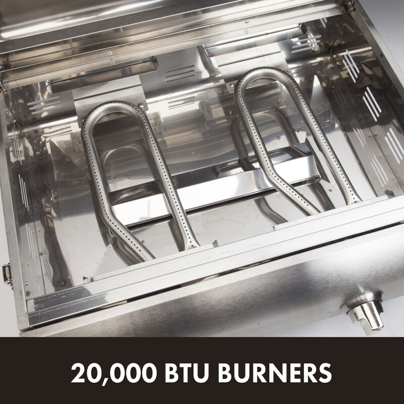 Chef's Style Stainless 2-Burner Gas Tabletop Grill — Set - Image 4