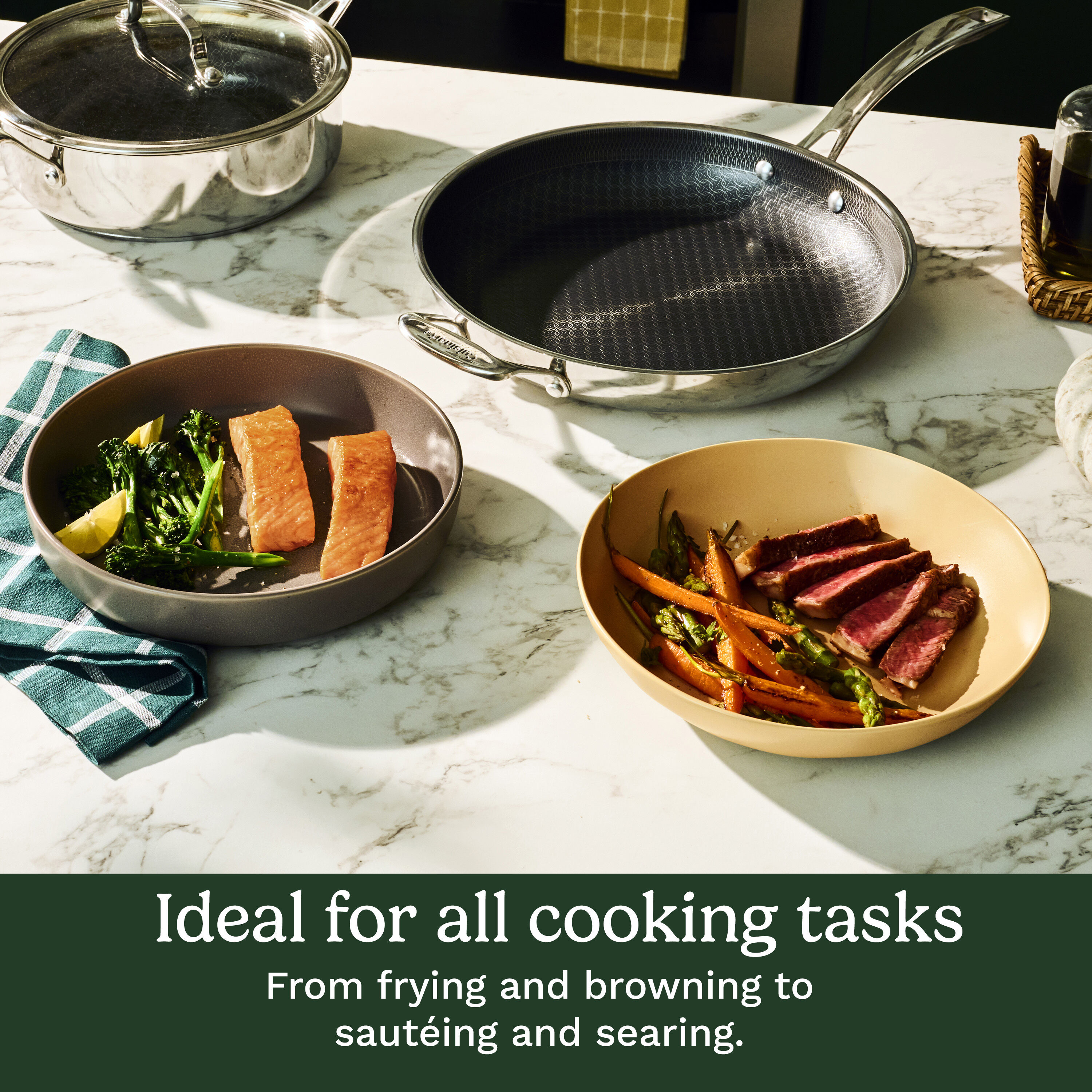 6-Piece FusionPlus Nonstick Stainless Skillet Set - Image 7