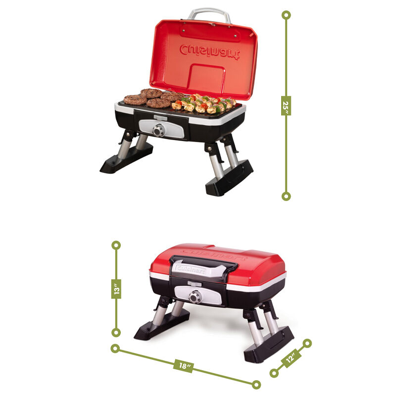 Red – Petite Gourmet Portable Tabletop Gas Grill — Can - Image 6