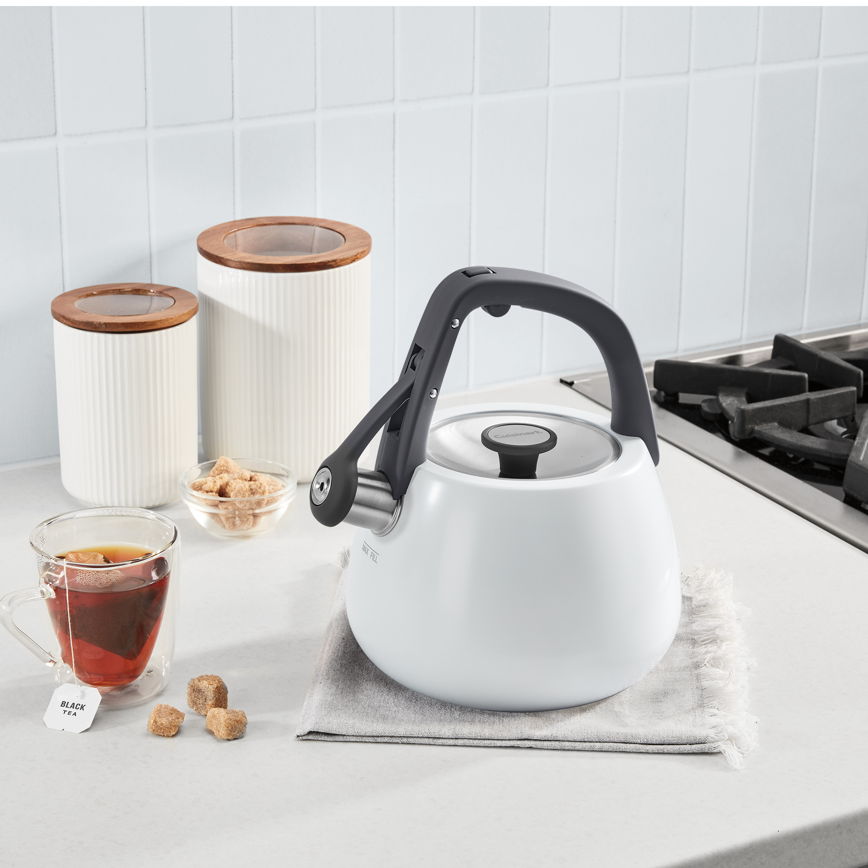Cuisinart 2 Qt. Matte White Stainless Steel Tea Kettle - Image 5