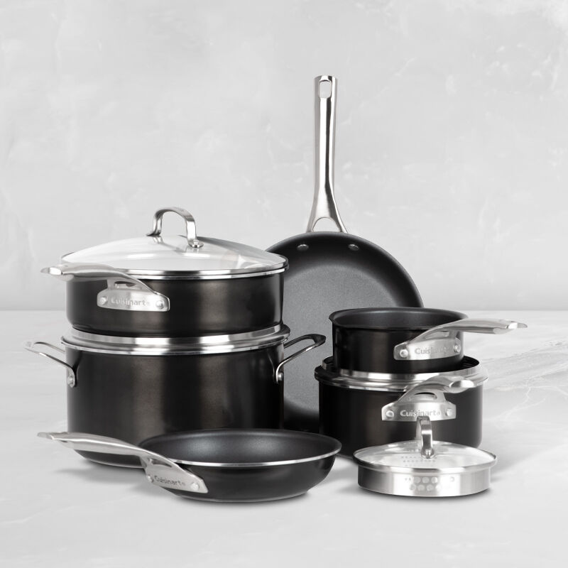 10-Piece Green Gourmet Pro Aluminum Cookware Set - Image 3
