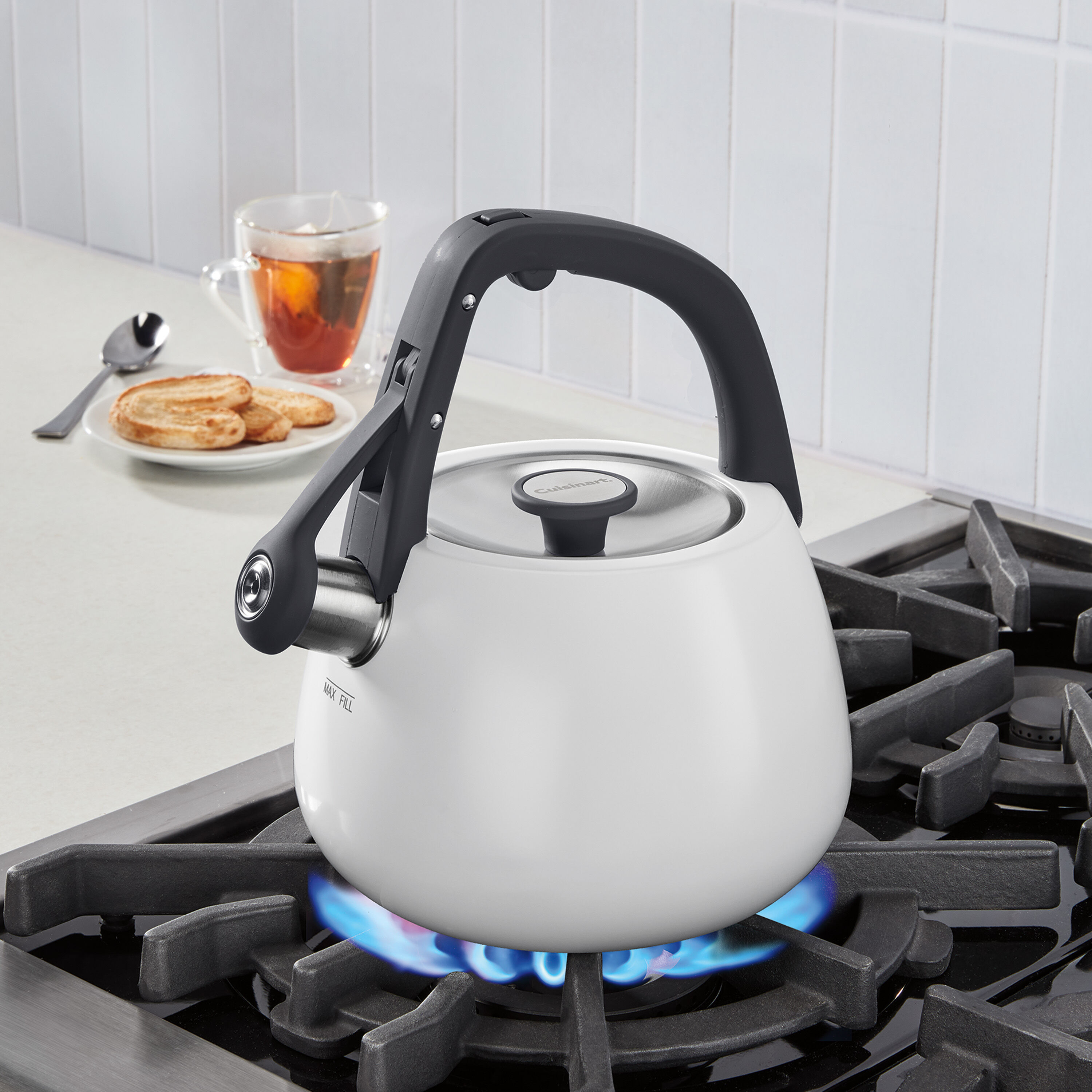 Cuisinart 2 Qt. Matte White Stainless Steel Tea Kettle - Image 2