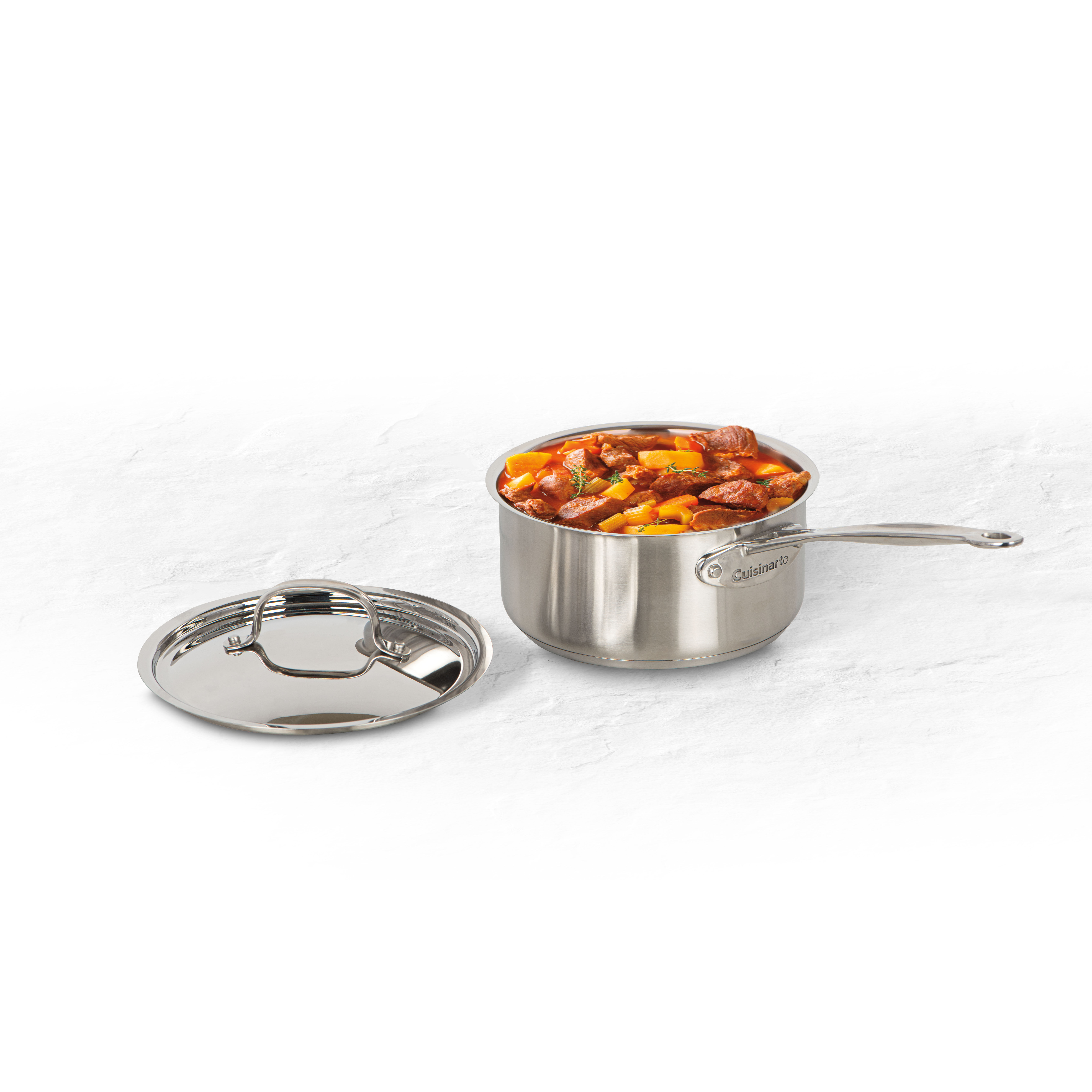 2 Qt (1.9 L) Stainless Steel Saucepan with Cover — Dish - Image 2