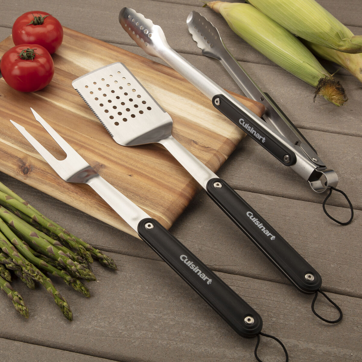 Cuisinart 3 Piece Magnetic Grill Tool Set