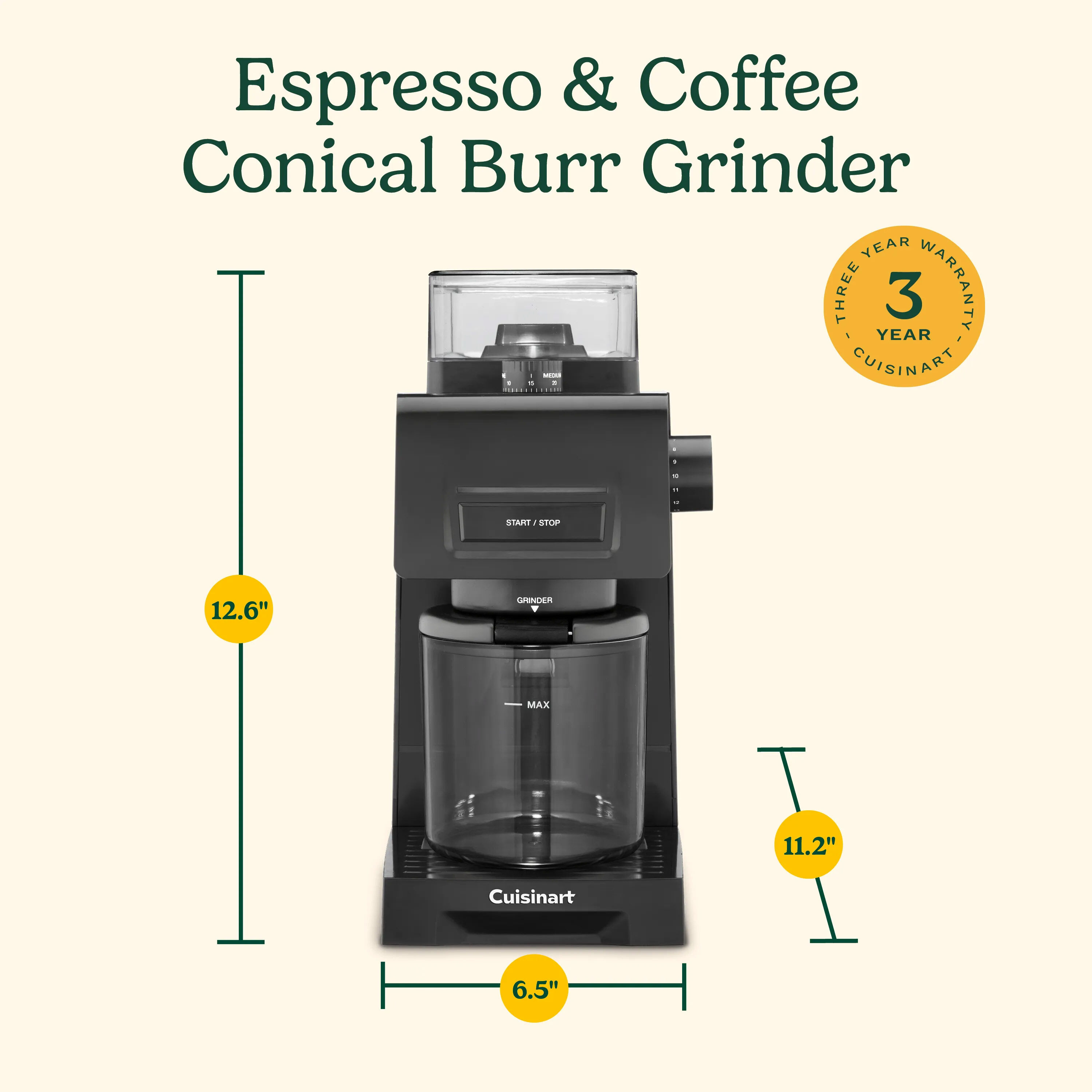 Cuisinart Espresso & Coffee Conical Burr Grinder - Image 6