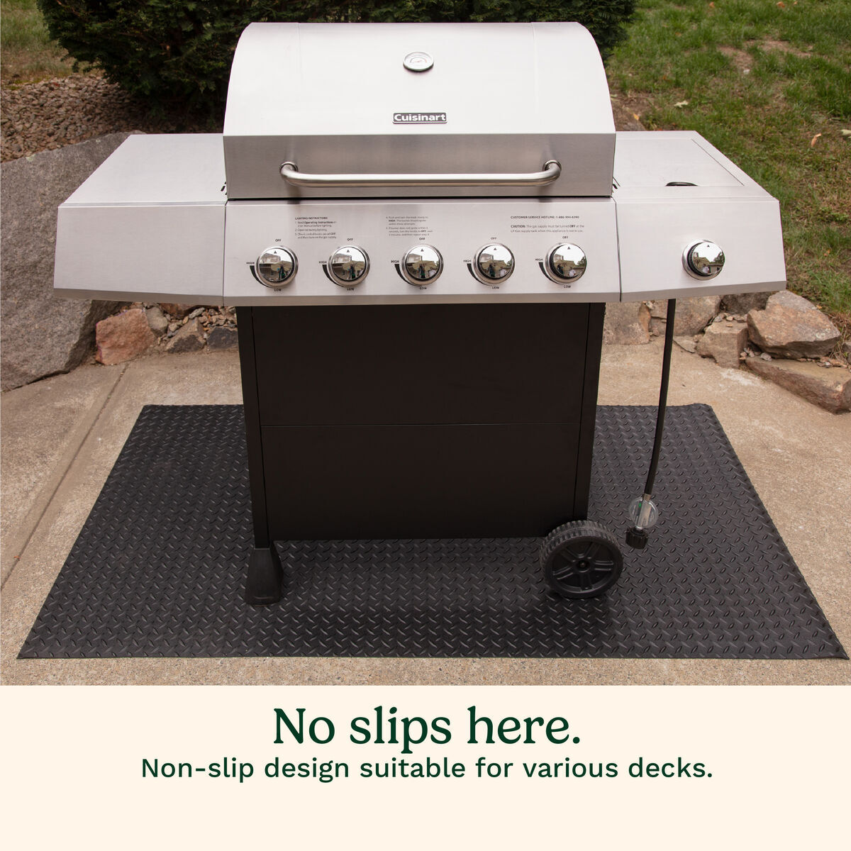Cuisinart 65” X 36” Premium Deck and Patio Grill Mat — Rug - Image 3