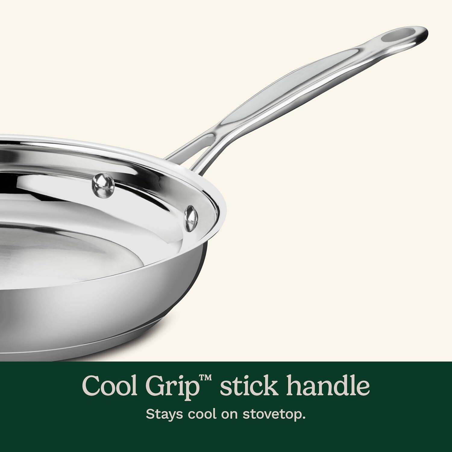 10” (24 cm) Stainless Steel Skillet - Image 3