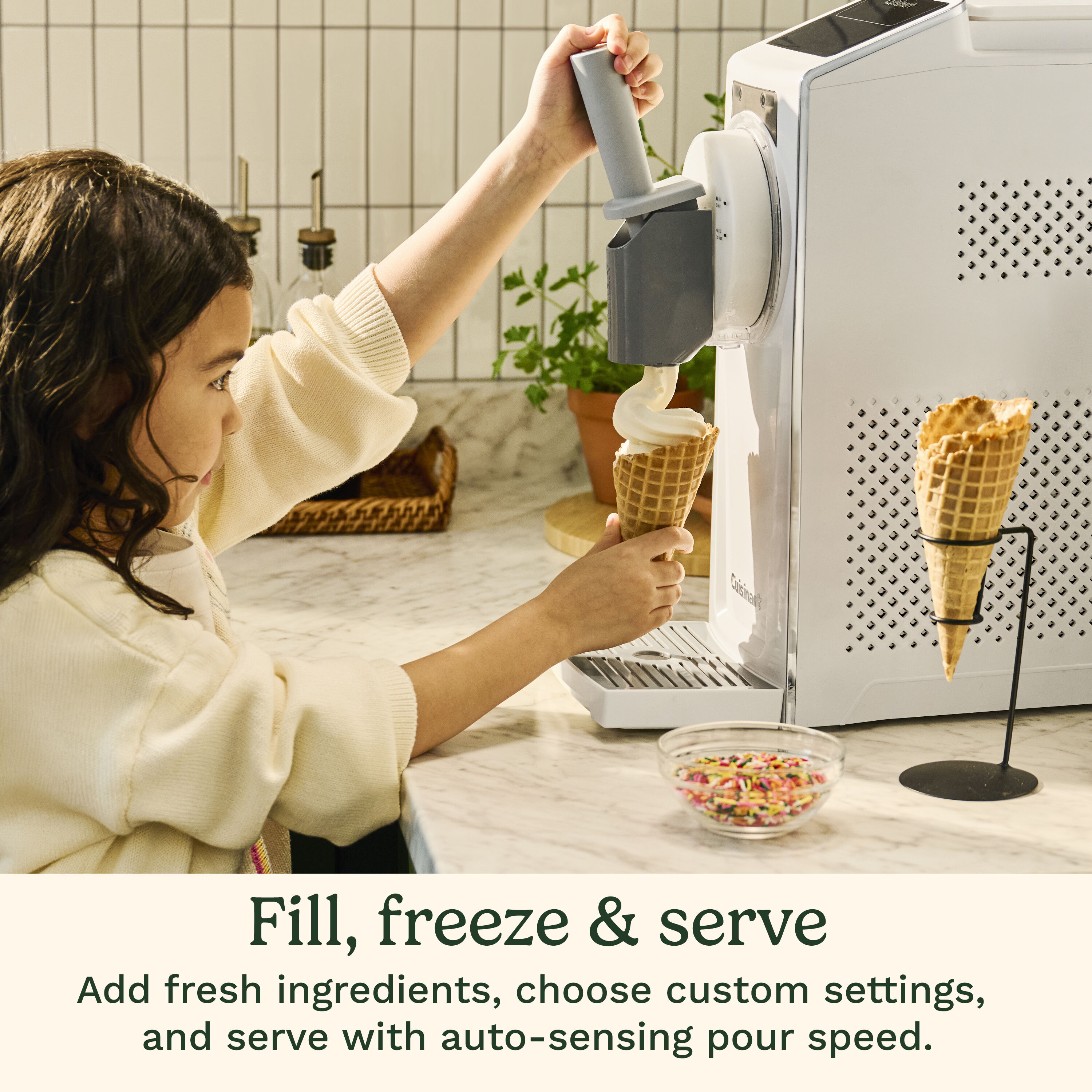 Cuisinart 6-in-1 Slushy & Soft-Serve Maker — Cream - Image 3